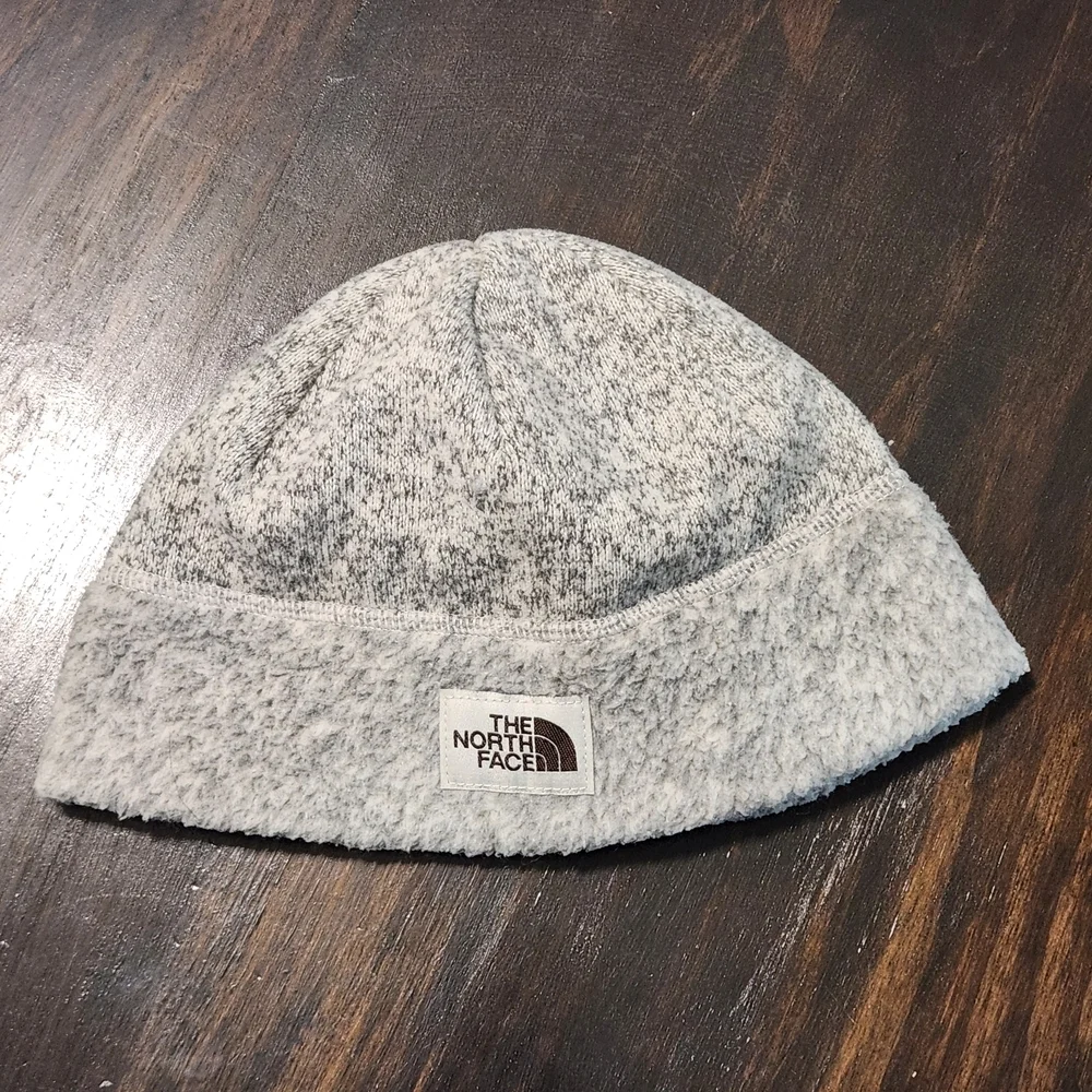 The North Face Sweater Fleece Beanie Hat Wild Oat Heather OS Cream
